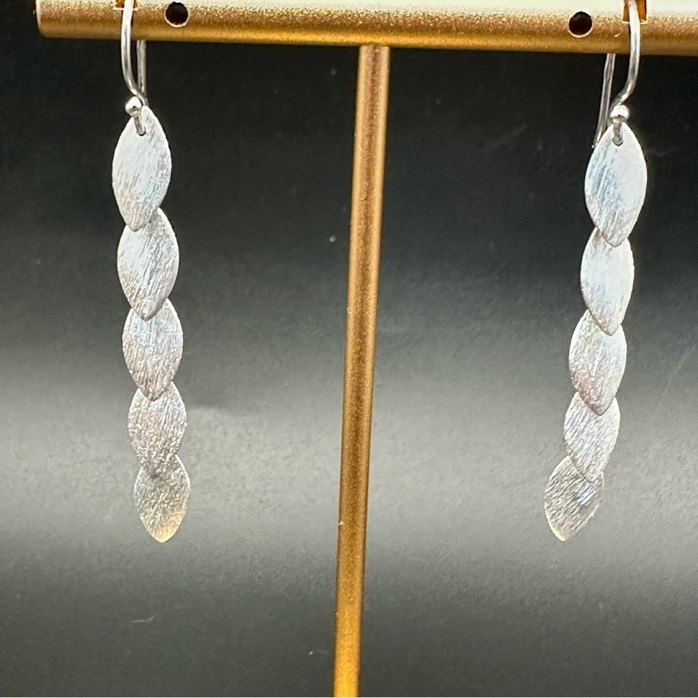 Elegant Sterling Silver Dangle Earrings - Picture 7 of 10